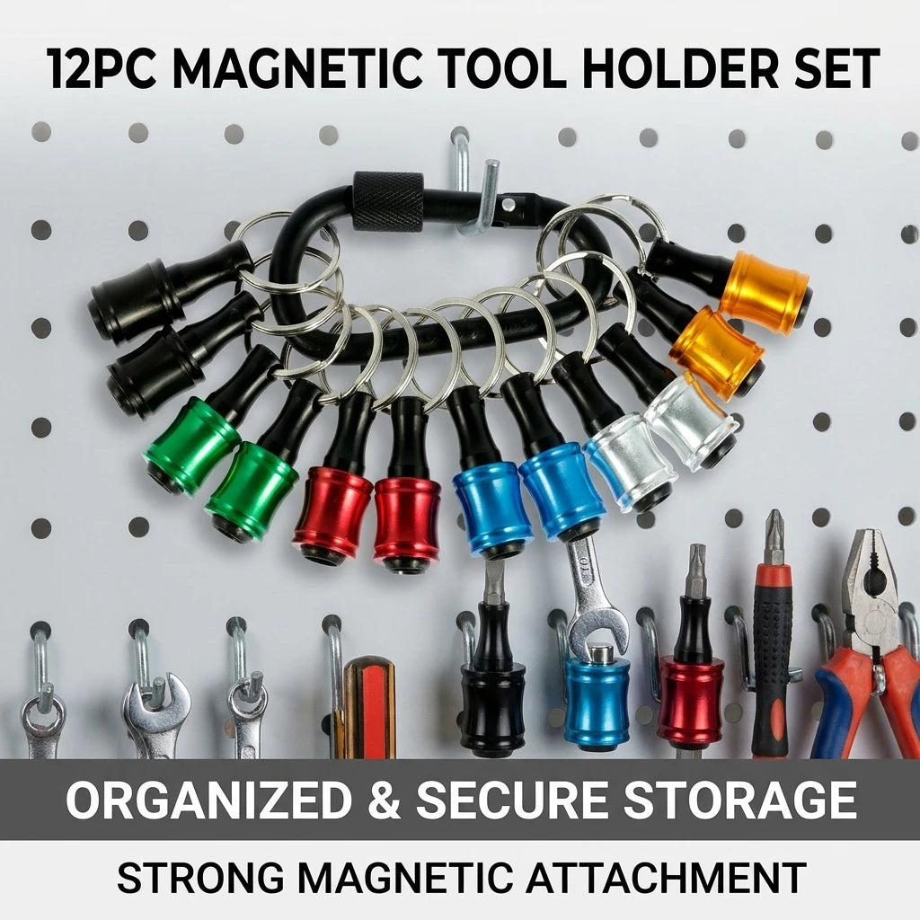Screwdriver Bits Holder 1/4 Inch Hex Shank Aluminum Alloy Lightweight Quick-Change Extension Bar Upgrade Push to Unlock