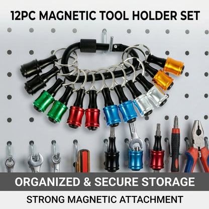 Screwdriver Bits Holder 1/4 Inch Hex Shank Aluminum Alloy Lightweight Quick-Change Extension Bar Upgrade Push to Unlock