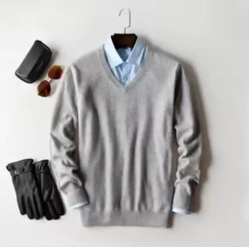 Cashmere Cotton blend sweater men pull homme 2025 autumn winter sweter clothes sueter hombre man pullover sweaters