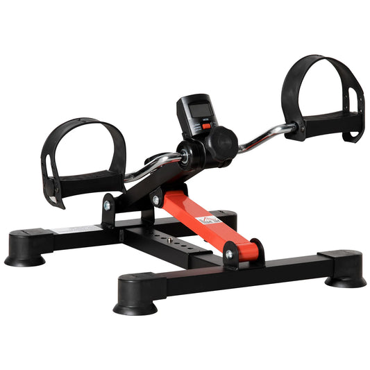 Homcom Mini Exercise Bike with Adjustable Height and Length Lcd Screen Black