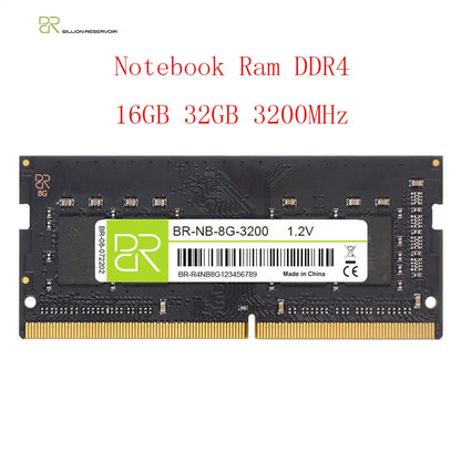 BR DDR4 Ram 32GB 16GB 3200MHz Memoria Ram Notebook DDR3 DDR4 Laptop Memory Ram Sodimm Laptop Memory