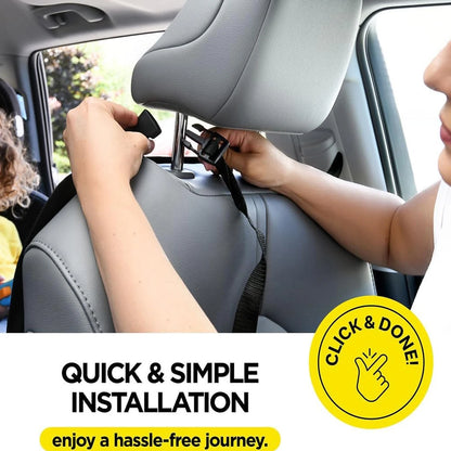 Car rear seat cover with 3 pocket storage pockets, waterproof seat protector, car seatback protector, dirt and scratch resistant