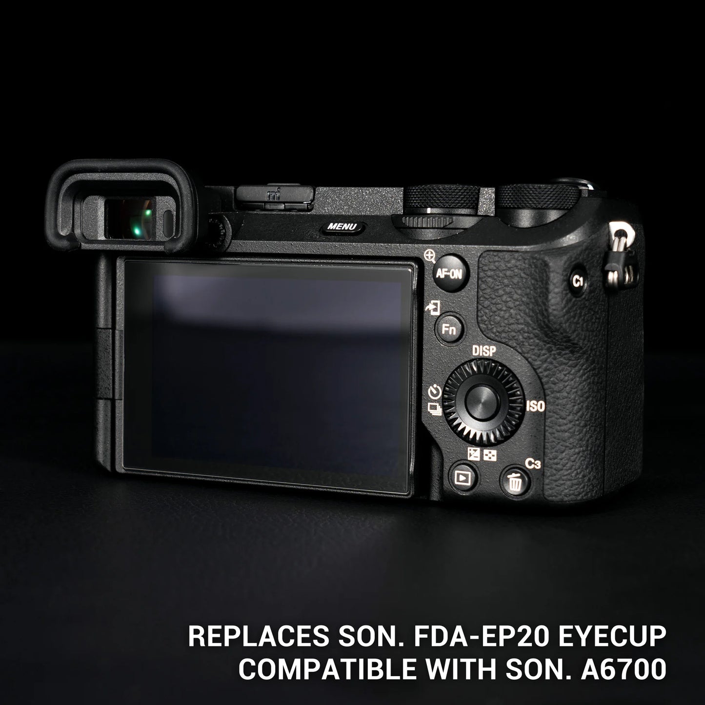 JJC A6700 Eyecup FDA-EP20 Soft Silicone Eyecup Eyepiece Viewfinder Eye Cup for Sony A6700 Replaces Sony FDA-EP20 Eyecup