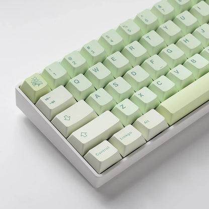 127 Keys Ginkgo Mechanical Keyboard Keycap PBT Thermal Sublimation Cherry Profile DIY Custom Gaming Gamer Keyboard Accessories