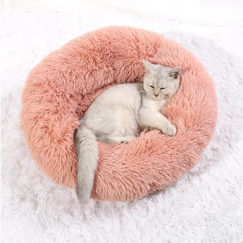 40cm Round Pet Bed for Large Dog Bed Super Soft Cat Bed Plush Dog House for Medium Dog House Winter Warm Sleeping