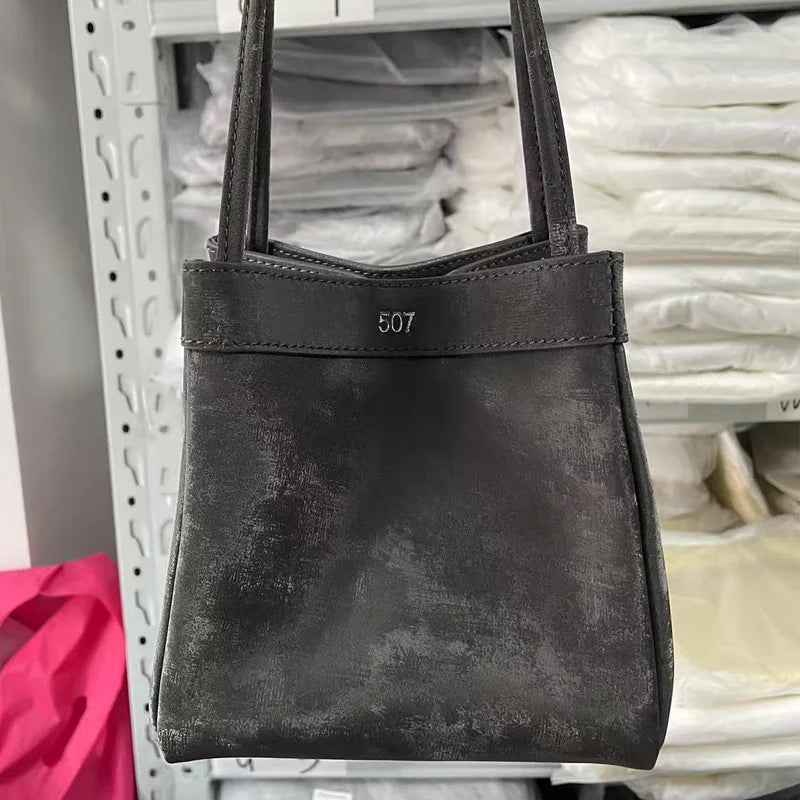 Custom Letter Suede Leather Women Bucket Bag Female Party Handbag Handbag 2025 New Fashion Chinese Style Luxury Brand Tote Bags