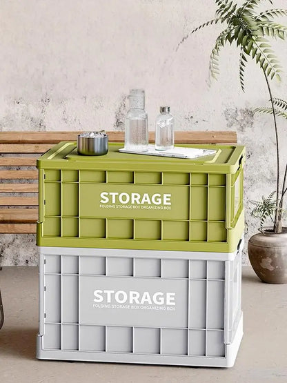 Foldable Storage Box - Extra Large Capacity Collapsible Organizer for Clothes, Toys & Household Items, Portable Logistics Bin wi