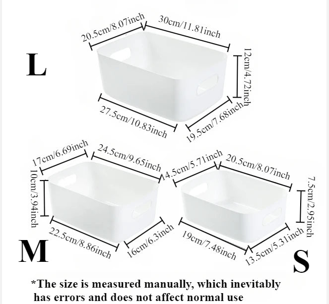 Multi-Functional Storage Boxes, Durable Plastic Organizers for Cosmetics, Snacks, Kitchen, Bathroom, Dorm - Office Supplies