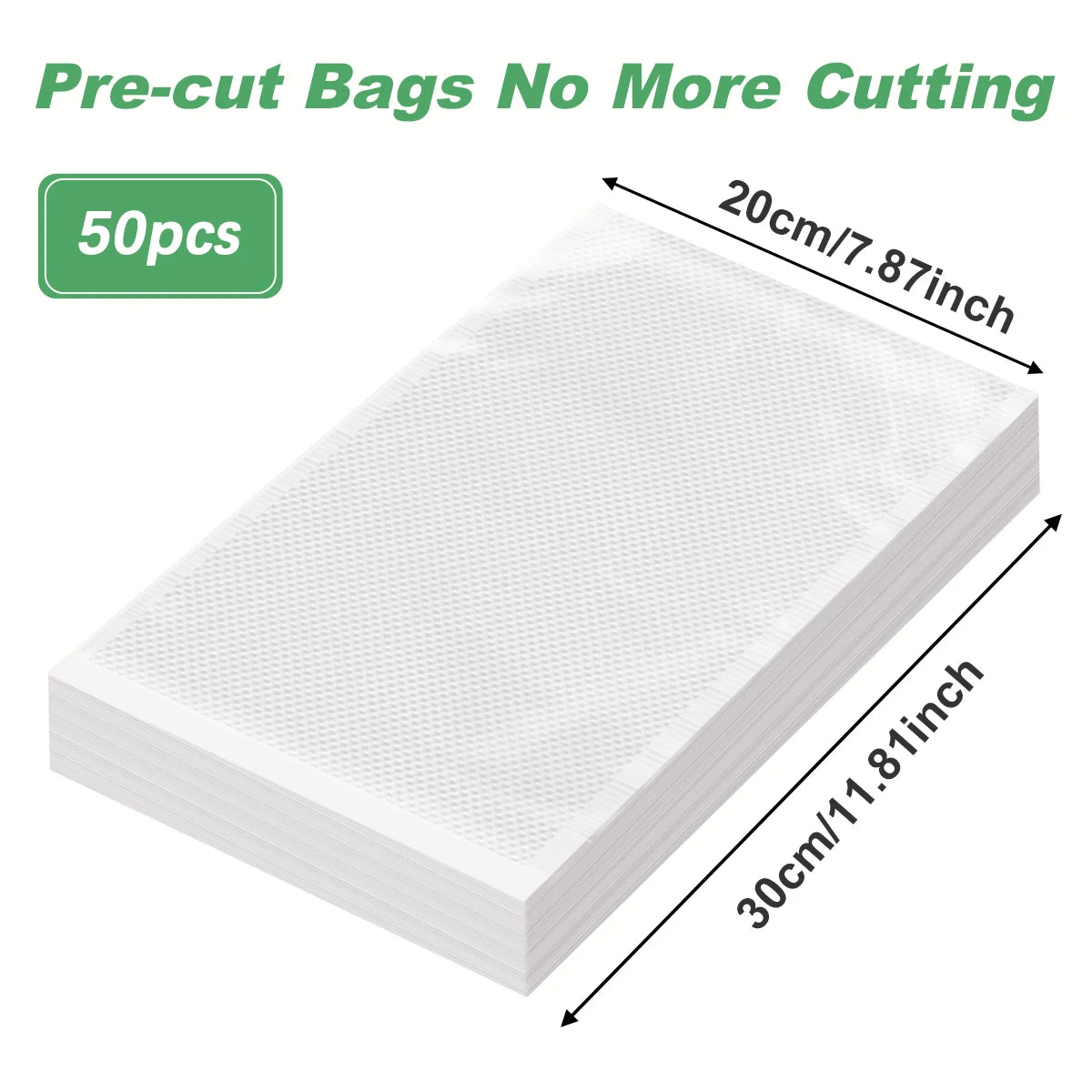 50pcs Vacuum Sealer Bags, Food Storage Pouches, Freshness Preservation for Kitchen, For Vacuum Sealer Machine Accessories