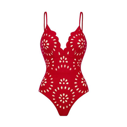 Flaxmaker Summer New Women Sexy Hawaiian Lace Up V Neck Ruffle Swimsuit and Sarong Women Swimwear Set Push Up Bathing Suit