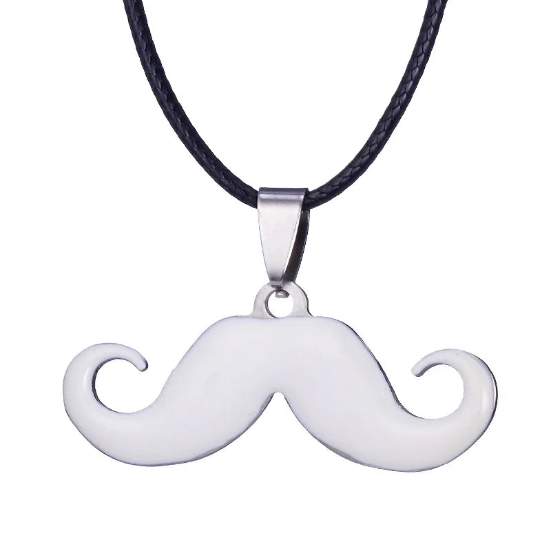 Hot Sale Stainless Steel Cute Classic Beard Pendant Necklace for Women Fashion Accessories Y2K Jewelry Party Gift Daily Wear