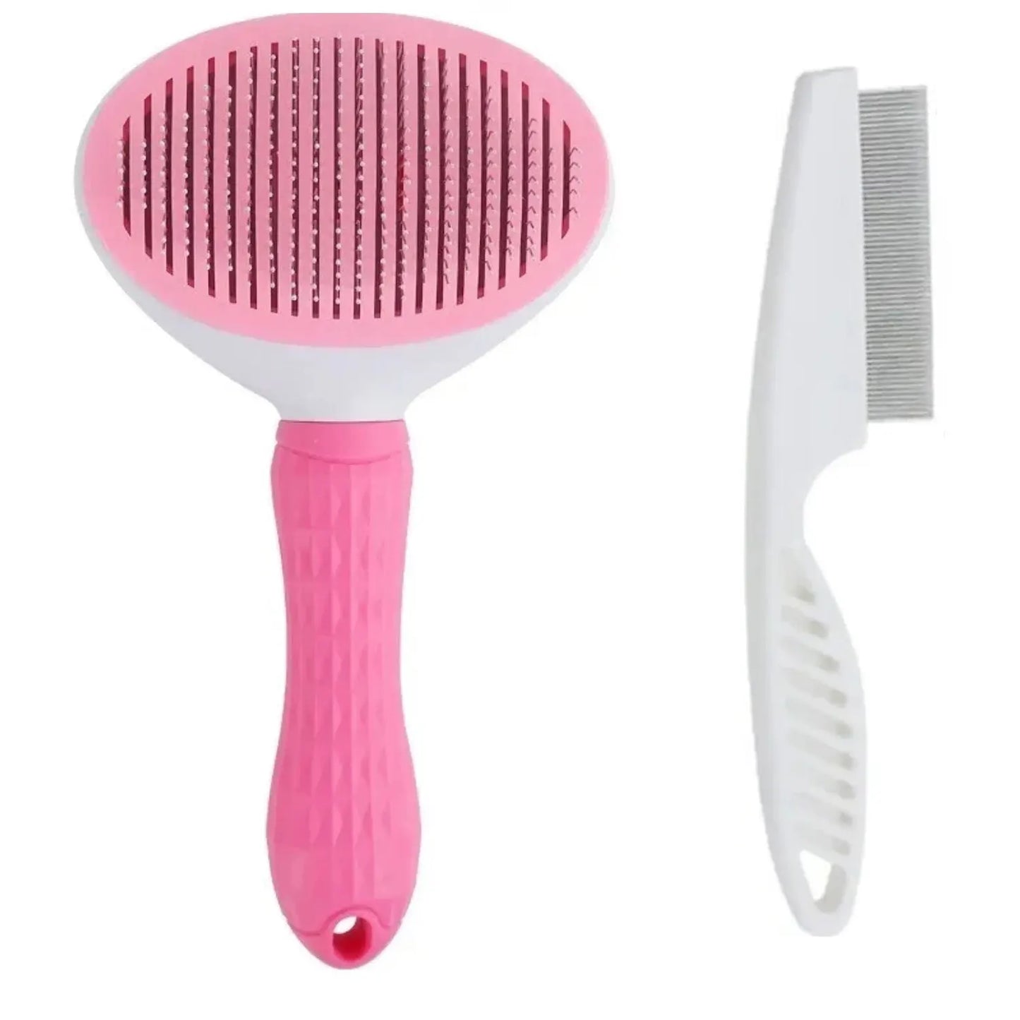 Dog Grooming Brush with Easy Clean Button, Pet Massage Comb for Effective Detangling and Hair Removal, Suitable for Dogs Cat