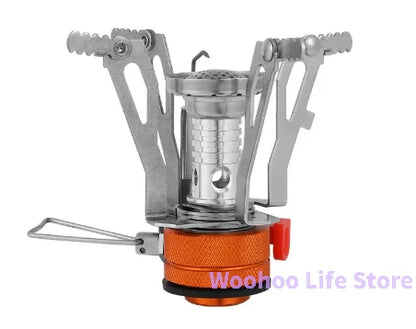 Foldable Ultra-light Alloy Mini Gas Stove Portable Outdoor Cooking Furnace For Camping Hiking Picnic