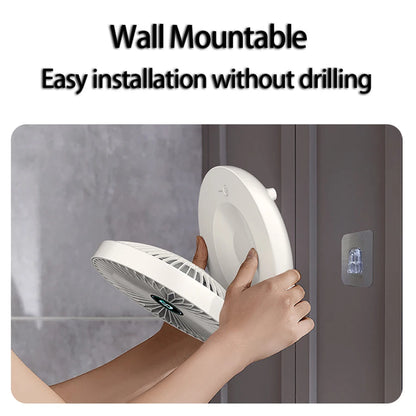 2024 Best Sellers 2IN1 Folding Desktop Fan Portable Air Conditioner Wall Mounted Fan Rechargeable With 3 Gears for Home Office