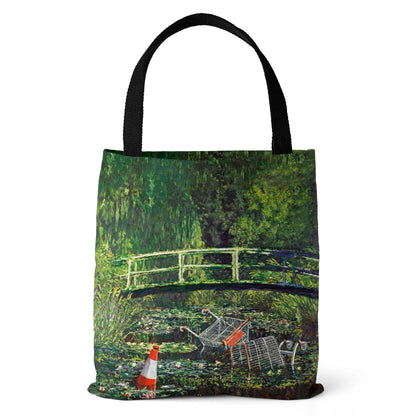 [Canvas Bag] Oil Painting Printed Canvas Bag Women's Lightweight Tote Bag Daily Handbag Multi-functional Shopping Bag