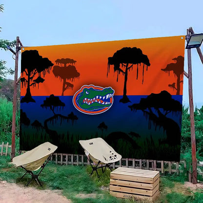 F-Florida G-Gators Football Cartoon Flag Art Science Fiction Room Home Decor Wall Hanging Home Decor Banner