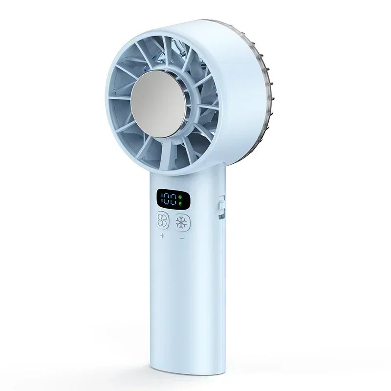 TINSOL Ice-cooling high-speed handheld fan 5200mAh portable mini fan, suitable for travel, camping, and outdoors