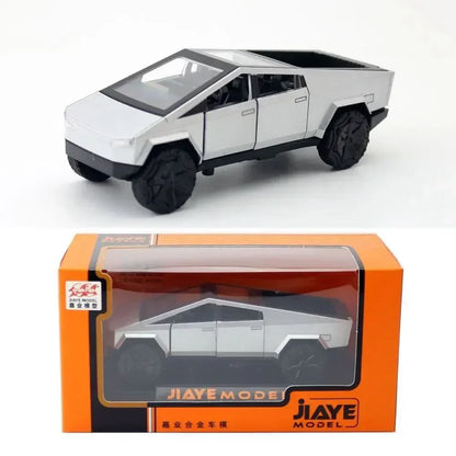 1:36 Cybertruck Pickup SUV Alloy Car Model Diecast Metal Toy Off-Road Vehicle Pull Back Truck Sound Light Toy Collection
