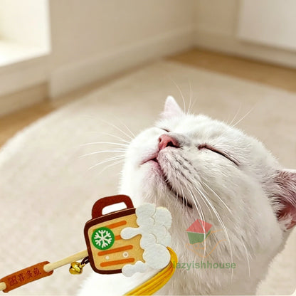 Pet Cat Toys Original New Products Cat Teasing Cat Bar Milk Tea Coffee Beer Style Long Tassel Bite Resistant Lovely Pet Toys