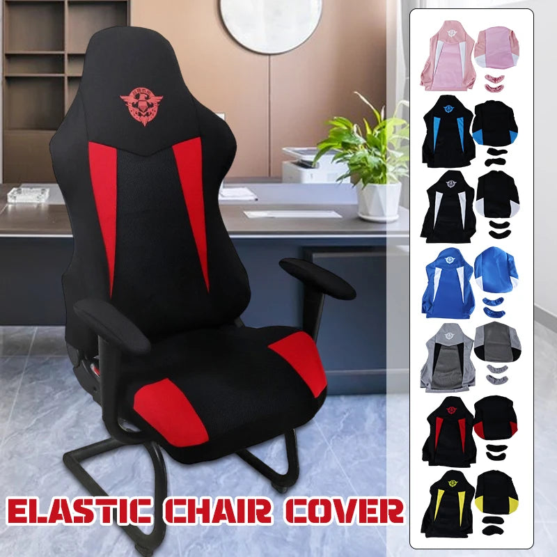 Elastic Gaming Chair Cover Color Matching Esports Game Chair Protector Backrest Armrest Universal Breathable Mesh Armchair Cover