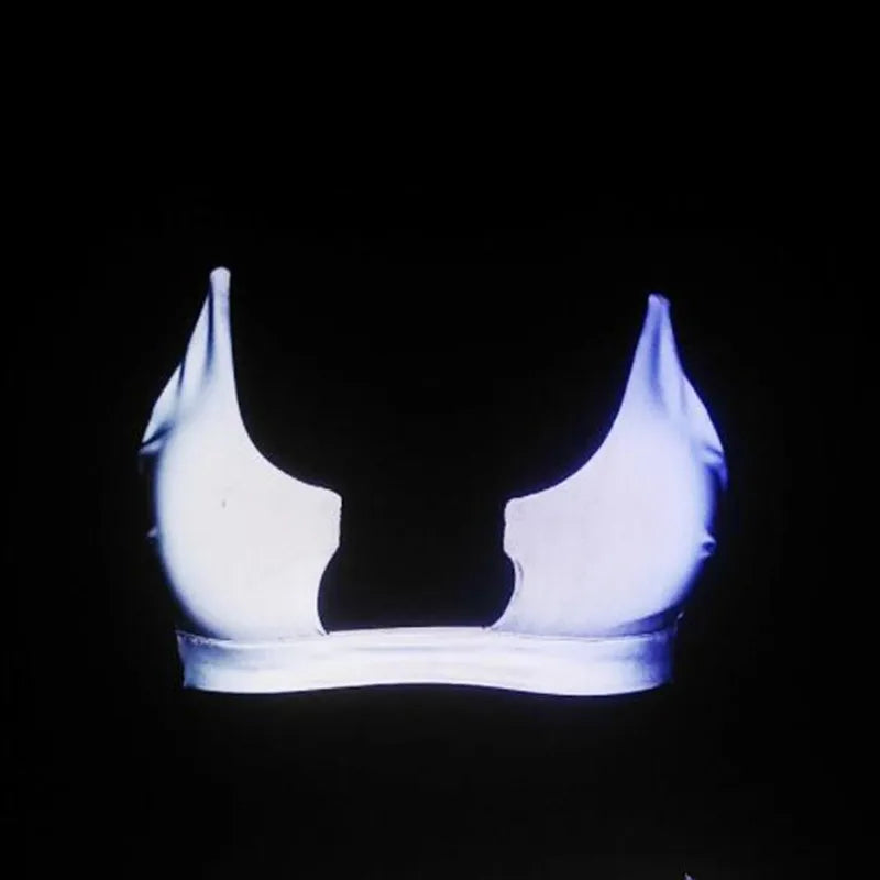 New Arrival Summer Reflective Colorful Bras Women Sexy Hollow Out Swimwear Bra Harajuku Beach Clothing Ropa De Mujer