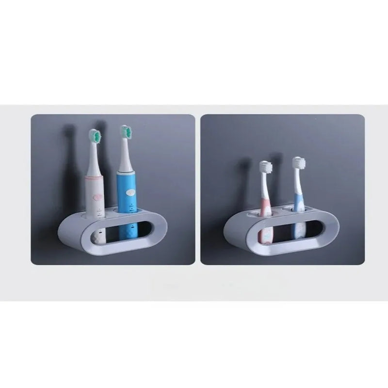 Toothbrush Stand Oral B Brush Holder Bathroom Accessories Electric Toothbrush Holder Double Hole Wall Toothbrush Organizer