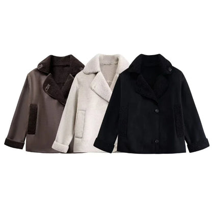 Jackets Women Coats Turn Down Collar Warm Thick Coat Maxi Casual Jacket Elegant Y2k Tops Parka Autumn Spring Streetwear