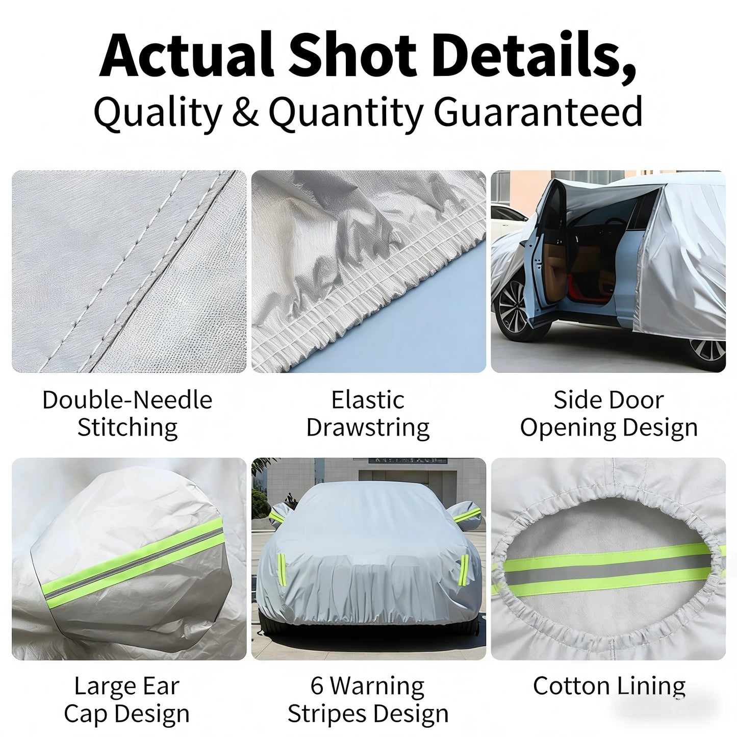 Full-Cover Car Cover: All-Season, Thickened & Cotton-Padded, Hailproof, Waterproof, Sunshade & Sunscreen