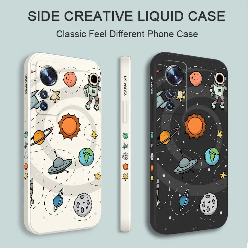 Great Astronaut Phone Case For Xiaomi Mi 15 15T 14 14T 13 13T 12 12X 12T 12S 11 11T 10 10T 9 9T Pro Lite Liquid Silicone Cover