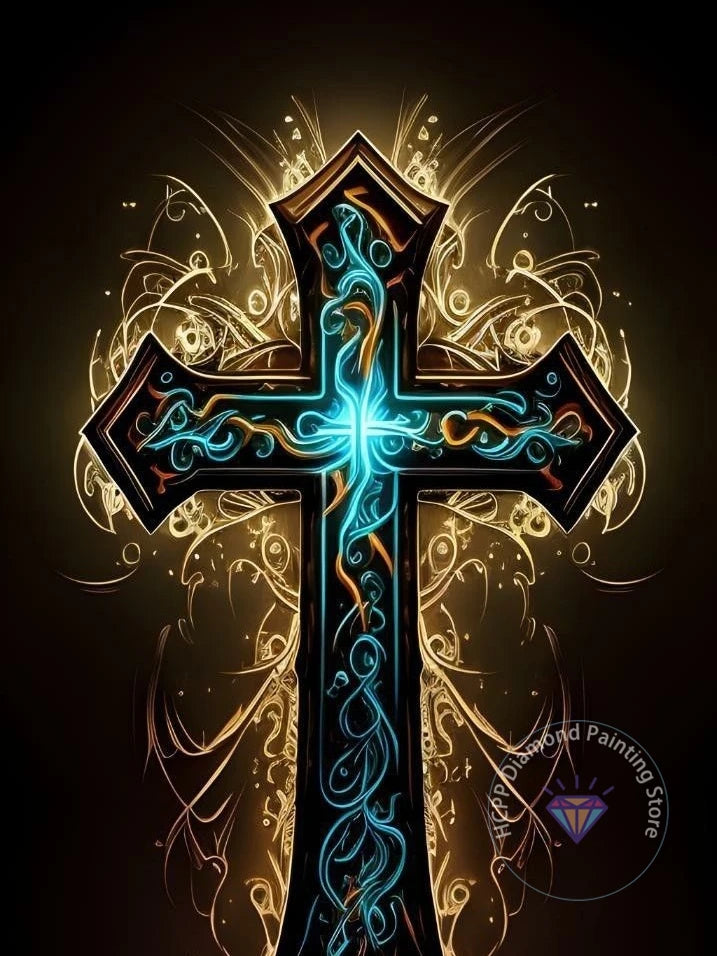 Jesus Christ Cross Diamond Painting Kit 5D DIY Diamond Embroidery Cross Stitch Handmade Art Gift Crafts Home Decor Gift