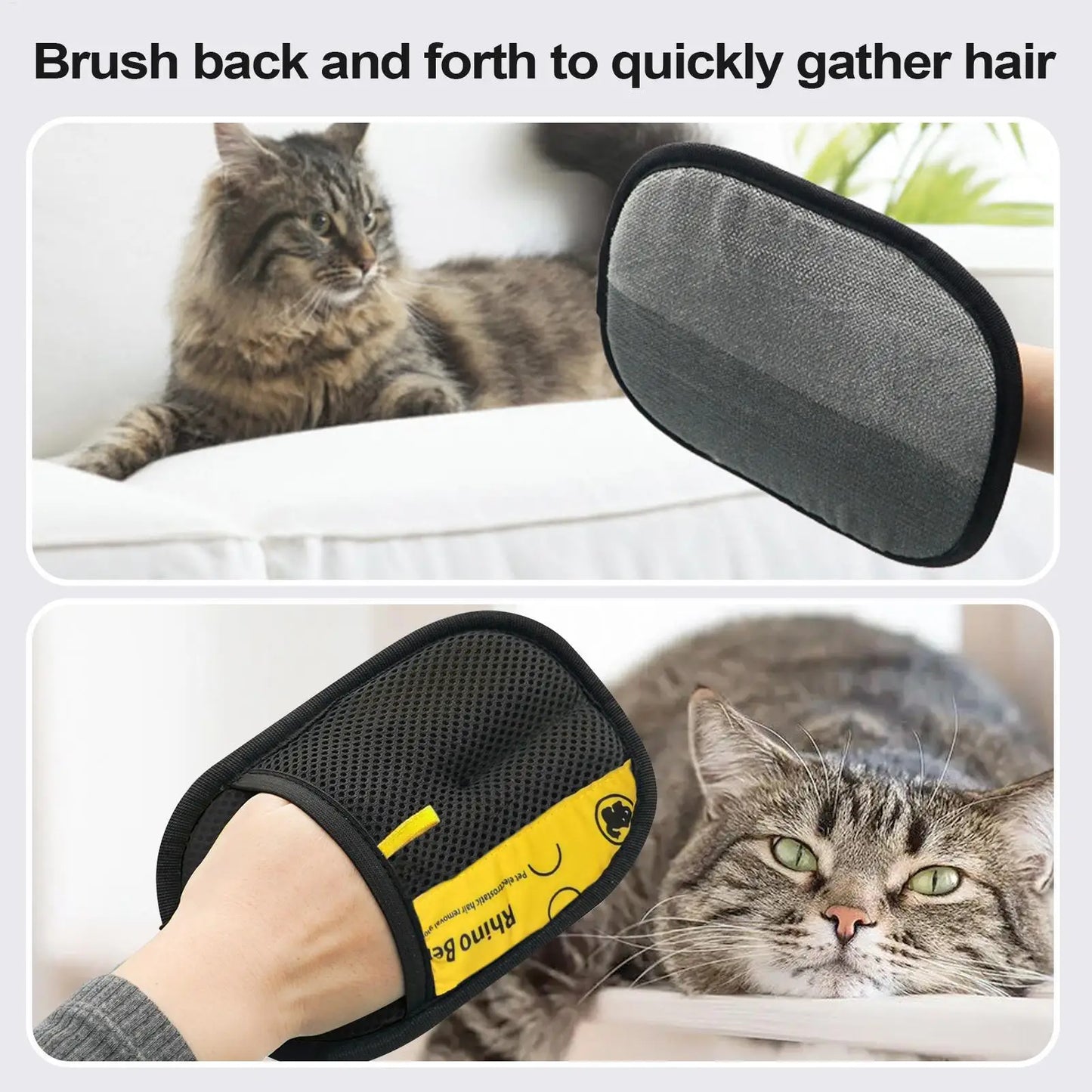 Pet Hair Remover Gloves Cat Gloves for Pet Hair Removal Reusable Efficient Grooming Brush Dog Cleaning Supplies for Clothing