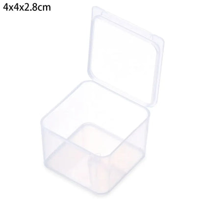 1Pcs Plastic Transparent Storage Box Small Items Sundries Jewelry Organizer Case Beads Container Pill Chip Box Tools Accessories