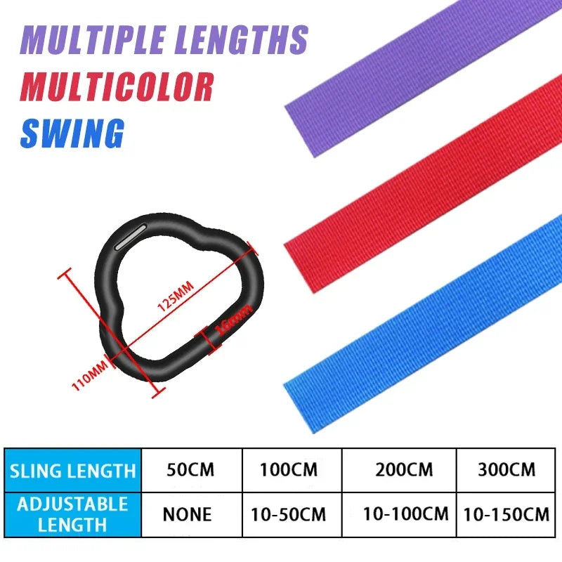 Multi-Function Wall Mounted  Adjustable Fitness Rings Indoor Home Gym Equipment for Pull Ups Dips Stretching & Body Strength