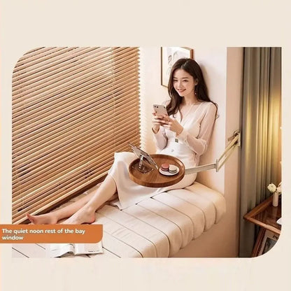 Wall Mounted Foldable Small Tea Round Tables Multi-Purpose Space Saving Creative Floating Shelves Flexible Easy To Install