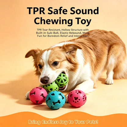 TPR Elastic Toy Ball for Pets Chewable Sound-making Nteractive and Dog Training Dog Interaction To Relieve Boredom Dog Supplies