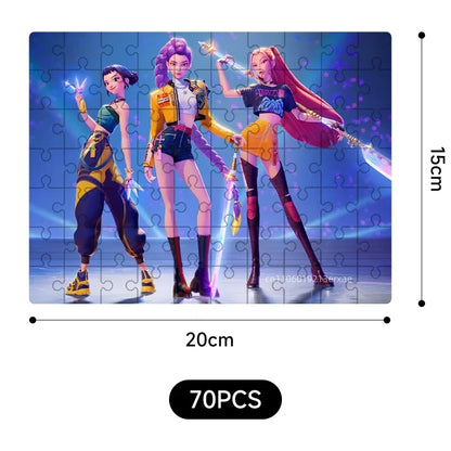 70/300PCS Wooden Jigsaw Puzzle Cool Cyberpunk Anime Family Interactive Game Collectible Gift for Adults Kids Teens Home Decor