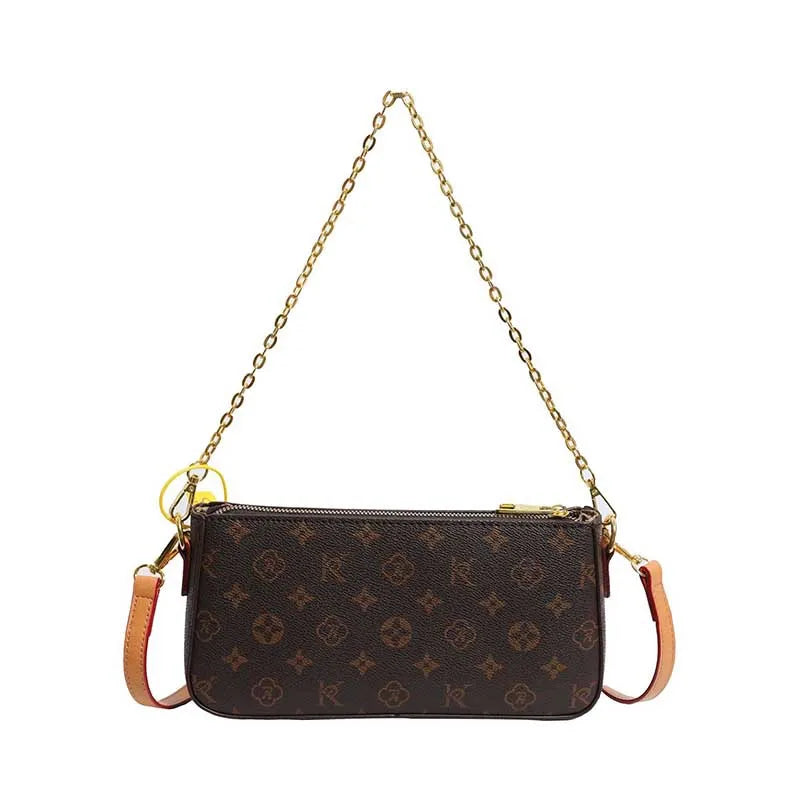 Light Luxury Design Ladies Purses And Handbags 2024 Classic Solid Color Chain Shoulder Bag Letter Element Women's Crossbody Bag