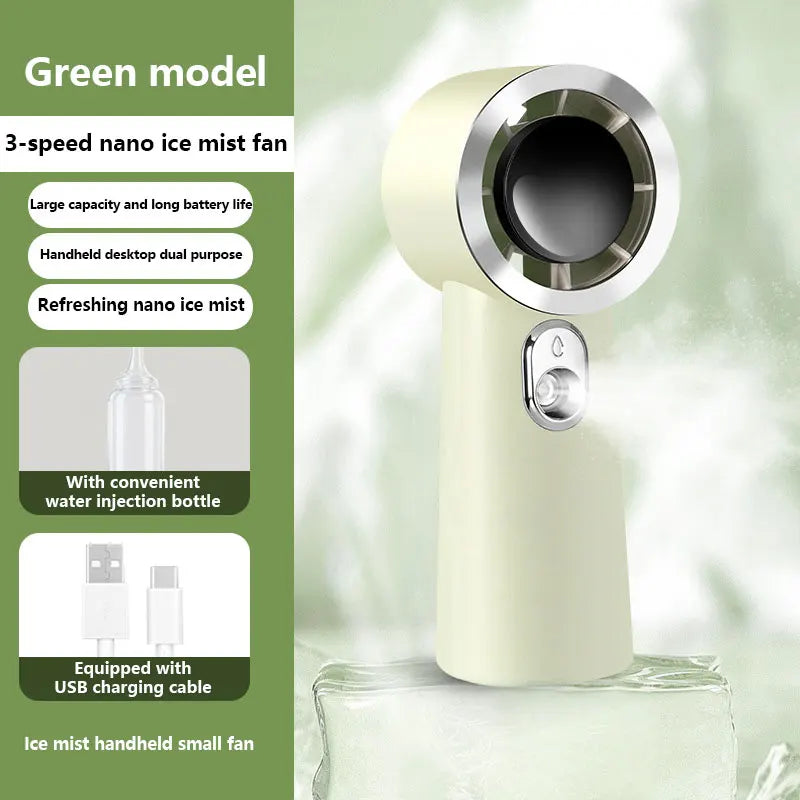 Lenovo Handheld Small Fan USB Charging Mini Outdoor Portable Lightweight Desktop Stand Long Lasting Battery Life Cooling Fan