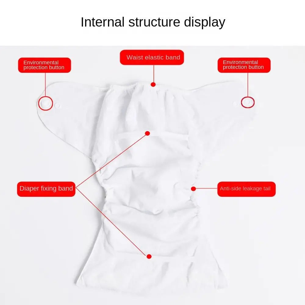 Waterproof S M L Baby Washable Diaper 0-18 Months with Buckles Reusable Nappy Leakproof 3-14kg Cloth Diapers Newborn Kids