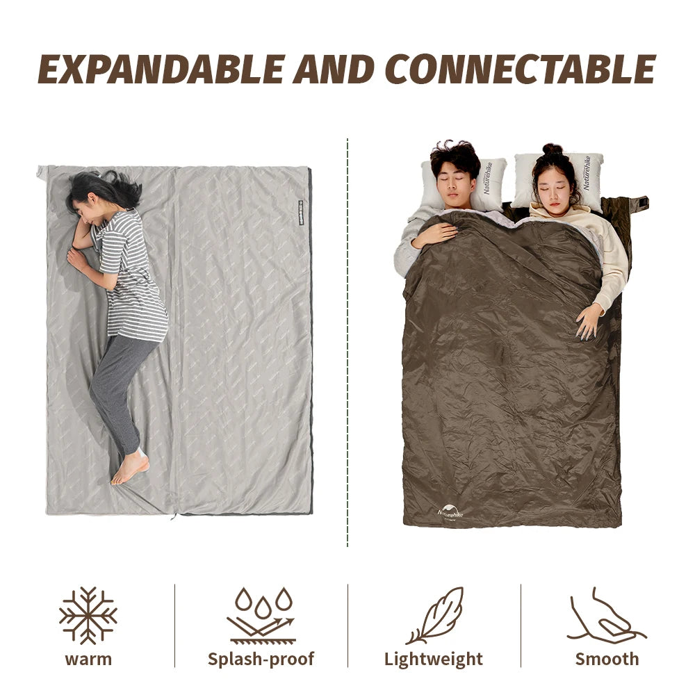 Naturehike Camping Sleeping Bag Outdoor Ultralight LW180 Waterproof Sleeping Bag Hiking Traveling Climbing 3 Seasons