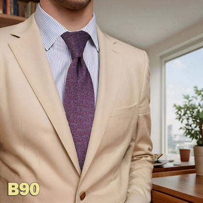 Purple Solid Red Mens Neckties Pink Fashion Ties for Male Party Dropshipping Wedding Gift