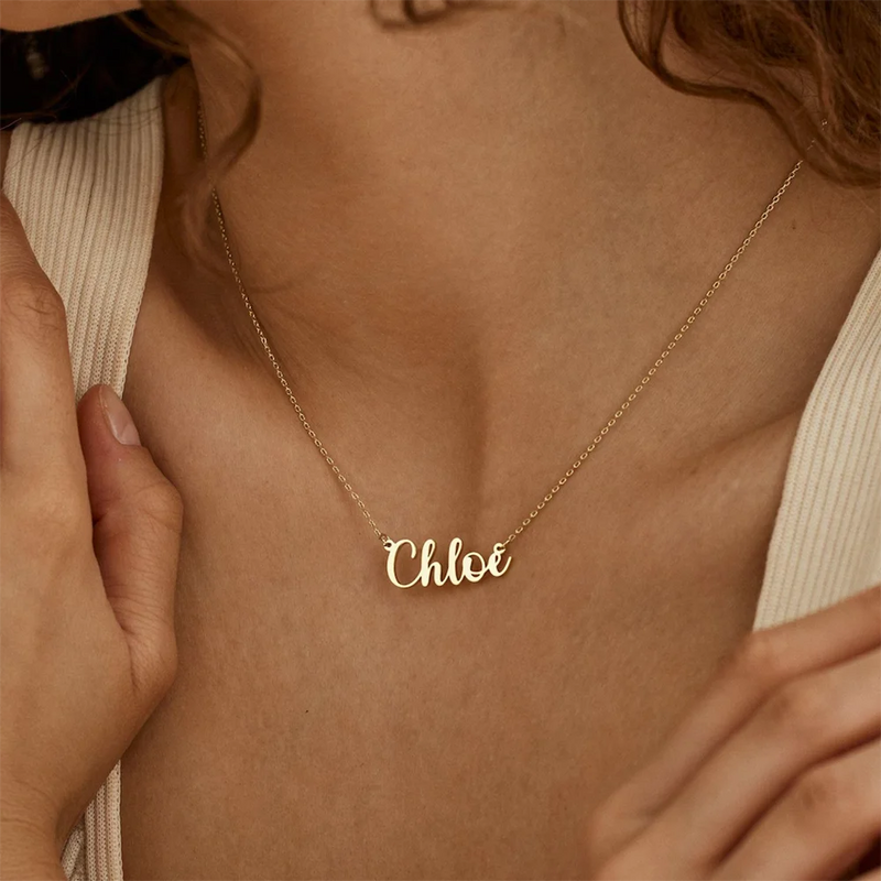 Wholesale exquisite name necklaces, personalized children's name necklaces, birthday gifts for her, holiday gifts