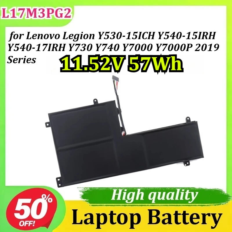 L17M3PG2 11.52V 57Wh for Lenovo Legion Y530-15ICH Y540-15IRH Y540-17IRH Y730 Y740 Y7000 Y7000P 2019 Series Laptop Battery