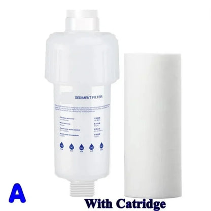 5'' PRE FILTER Water Filter Cartridge Washing Machine Filter with Adapter Bathroom Water Heater Toilet Household Purifier