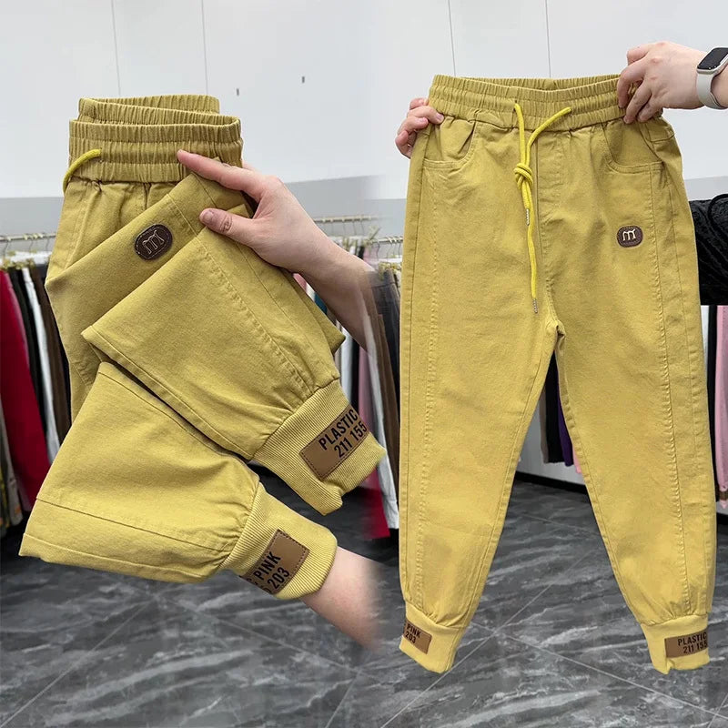 Top quality Autumn Spring Women Pants 2024 New Cotton Jeans Pants Elastic Waist Harem Pants Casual Sports Trousers Female