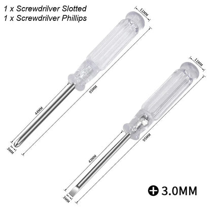 3mm Mini Transparent Cross Screwdriver Phillips Slotted Screw Driver Small Manual Precision Home Appliances Repair Tool DIY Home