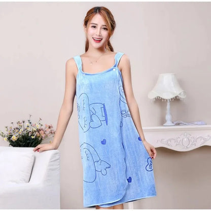 Wearable Bath Towel Superfine Fiber Bathroom Bathrobe Soft Absorbent Towel For Home Skin-Friendly Spa Beach Towels Home Textile