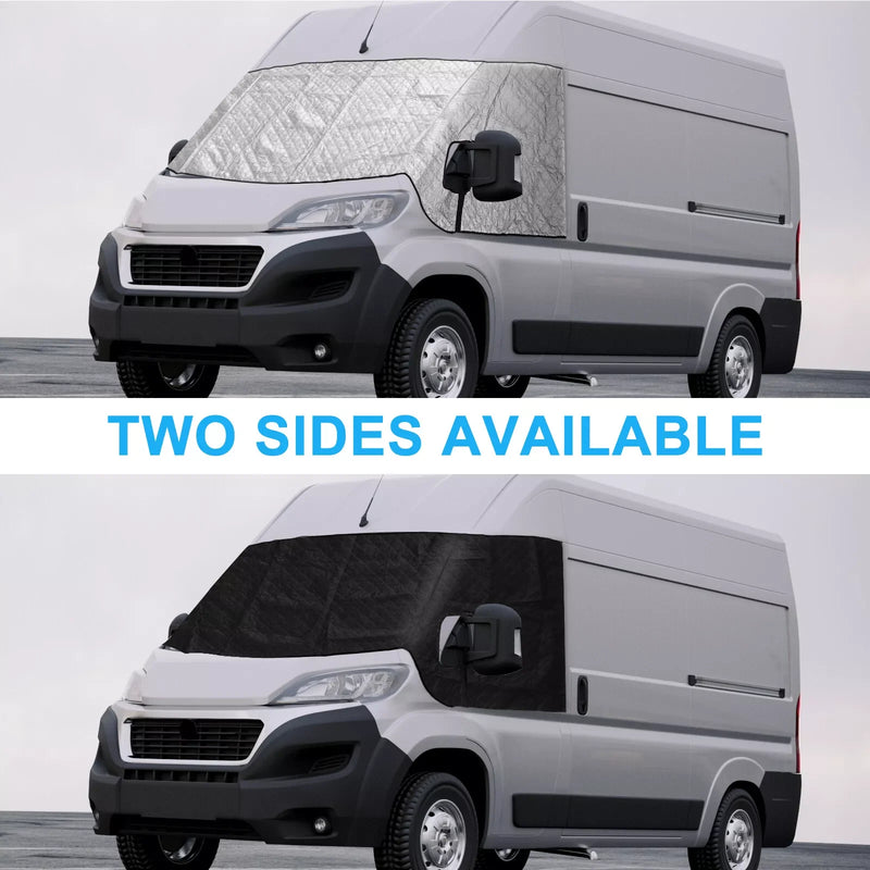 1PC For Fiat Ducato Peugeot Boxer Citroen Relay Motorhome Thermal Windscreen Screen Cover Wrap Black Out Blinds