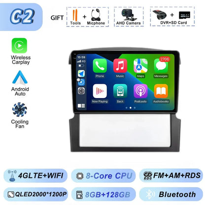 GPS Navigation for Kia Sorento BL 2002-2011 Car Radio Stereo Multimedia Video Player Android 15 Wireless Carplay Android Auto BT