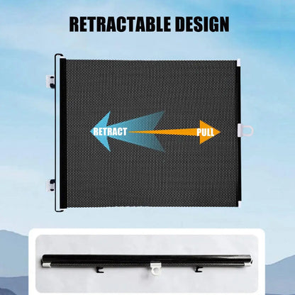 Retractable Barrier Fences Mesh Design Higher Design Mesh Stairs Gate Easy Install Punch-Free Dog Safety Fence Pet Supplies